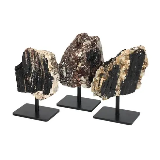 Black Tourmaline on metal Stand {4}