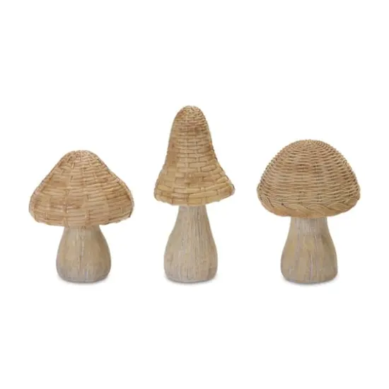 Wicker Mushroom D&eacute;cor Set {1}