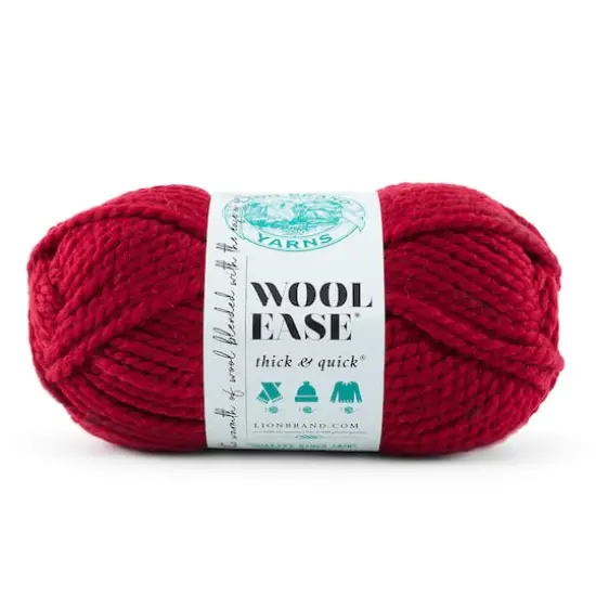 Lion Brand&reg; Wool-Ease&reg; Thick & Quick&reg; Solid Yarn Cranberry {1}