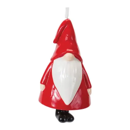 12ct. Ceramic Gnome Bell Ornament {3}