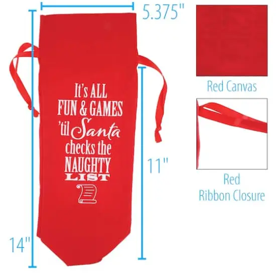 Personality Case&trade; Red Fun & Games Wine Bag {5}