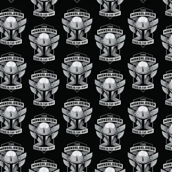 The Mandalorian Mando Helmet Badge Precut Cotton Fabric {1}