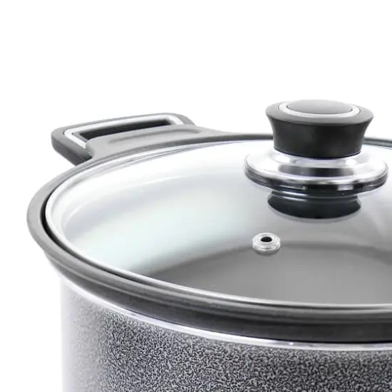Oster Clairborne 3-Piece Charcoal Gray Aluminum Nonstick Pasta Pot with Lid {9}