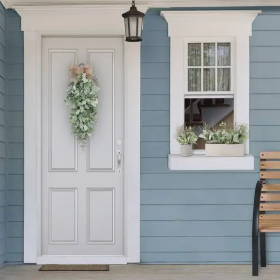 11" Lamb's Ear in Cement Pot {6}