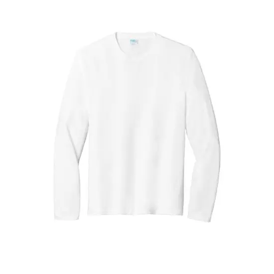 Port & Company® Fan Favorite™ Long Sleeve Blend T-Shirt White {1}