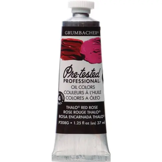 Grumbacher&reg; Pre-Tested Professional&reg; Oil Color Paint, 37mL Thalo Red Rose {1}