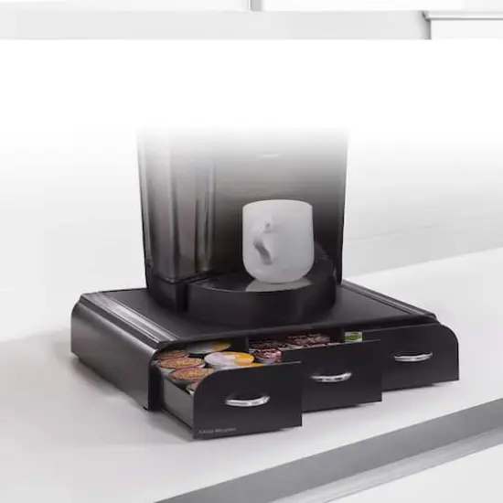 Mind Reader Black 36 Capacity 'Anchor' Triple Drawer Single Serve Coffee Pod Holder {3}