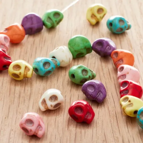 Colorful Reconstituted Skull Beads, 8mm by Bead Landing&trade; {3}