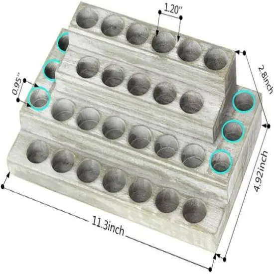 NEX&trade; Whitewash Essential Oils Storage for 5, 10, 15, 20mL Bottles {3}