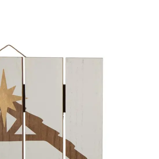 Glitzhome&reg; 28" Wooden Nativity Wall D&eacute;cor {8}