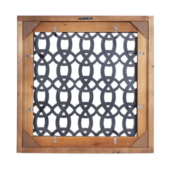 19" Brown Wood Farmhouse Abstract Wall Decor, 4ct. {5}