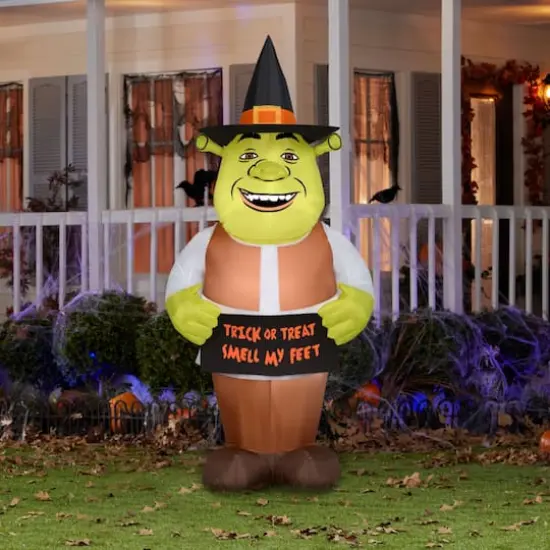 6.5ft. Airblown&reg; Inflatable Universal Halloween Shrek with Boo Banner {3}