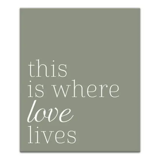 Where Love Lives 20" x 24" Canvas Wall Art {1}