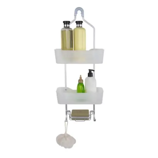 Bath Bliss White Aluminum Shower Caddy {3}