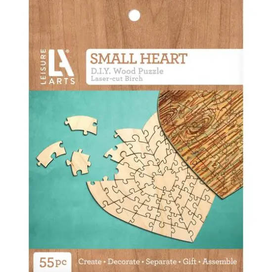 Leisure Arts&reg; Small Heart D.I.Y. Wood Puzzle {1}