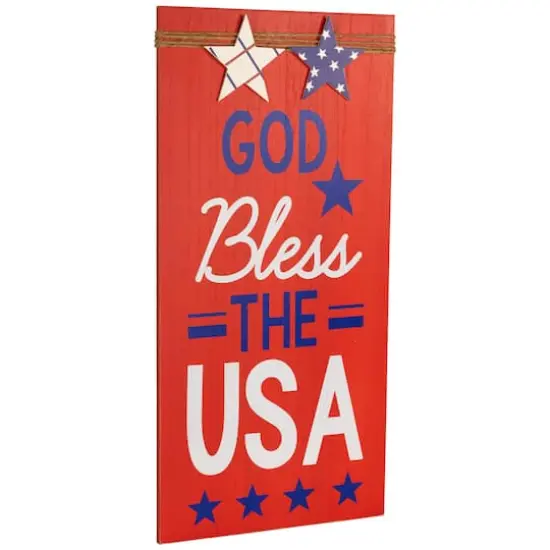 23.5" Patriotic Sentiment Wood Plaque Set {5}