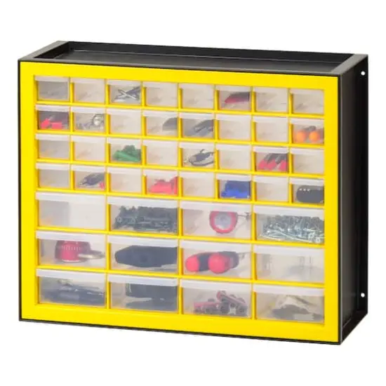 IRIS&reg; Yellow & Black 44-Drawer Parts Cabinet {7}