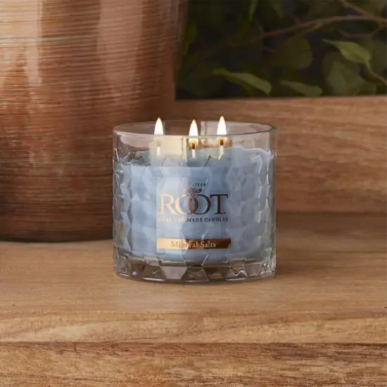 Root Candles Signature 3-Wick Honeycomb Beeswax Blend Jar Candle Mineral Salts {3}