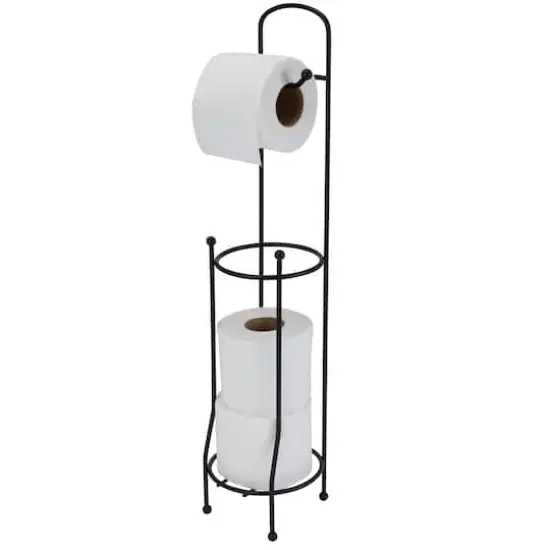 Bath Bliss Matte Black Toilet Paper Holder & Dispenser {3}