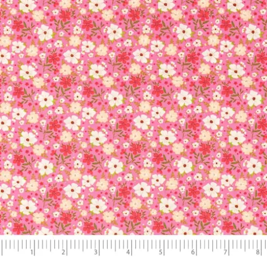 SINGER Ditsy Floral Pink 100% Cotton 5 Piece Bundle {4}