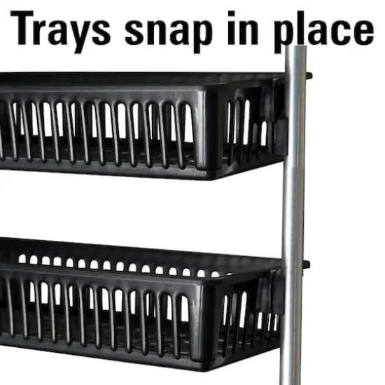 Household Essentials Over the Door Storage Rack Black {5}