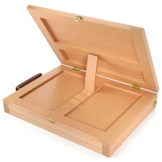 Arteza&reg; Adjustable Wood Desktop Table Easel With Drawer {3}