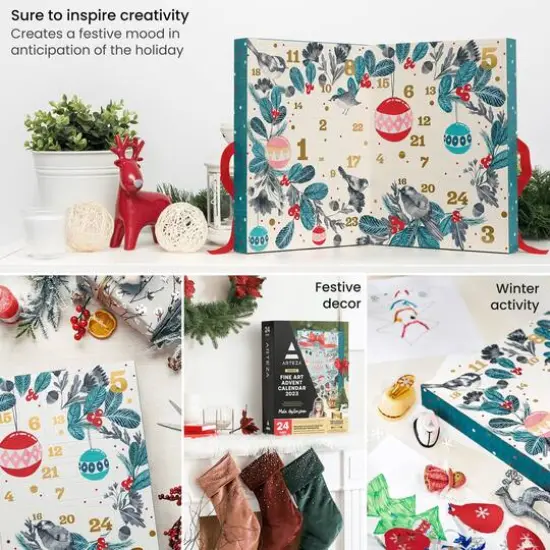 Arteza&reg; 24 Day Merry & Bright Fine Art Christmas 2023 Advent Calendar {8}