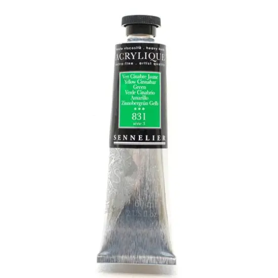 Sennelier Extra Fine Artists' Acrylic Paint, 60mL 831 Yellow Cinnabar Green {1}