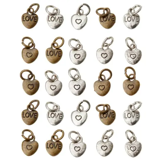 Metal Heart-Shaped Charm Set by Bead Landing&trade; {1}