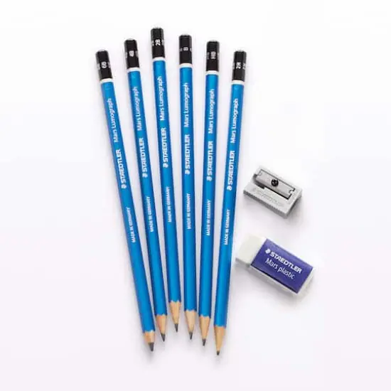 STAEDTLER&reg; Mars&reg; Lumograph&reg; 8 Piece Sketching Set {3}