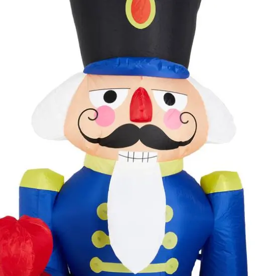 Glitzhome&reg; 8ft. Inflatable Nutcracker With Lights {8}