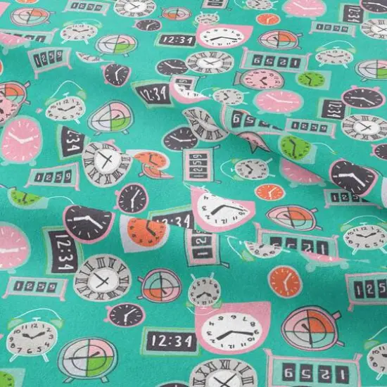 Camelot Fabrics Turquoise Deadlines Cotton Precut Fabric {4}