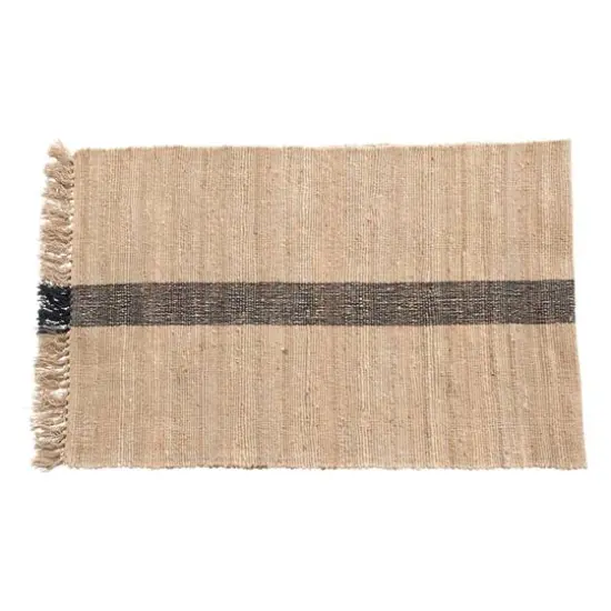Hello Honey® Natural Jute & Cotton Floor Runner with Black Woven Stripe, 2.5ft.x9ft. {3}