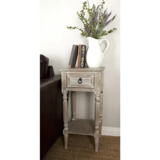 29" White Pine Farmhouse Accent Table {8}