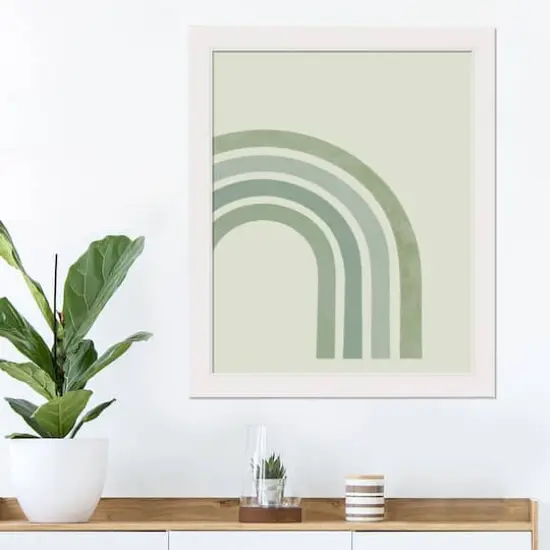 Green Rainbow 16" x 20" White Framed Print Under Plexiglass {3}