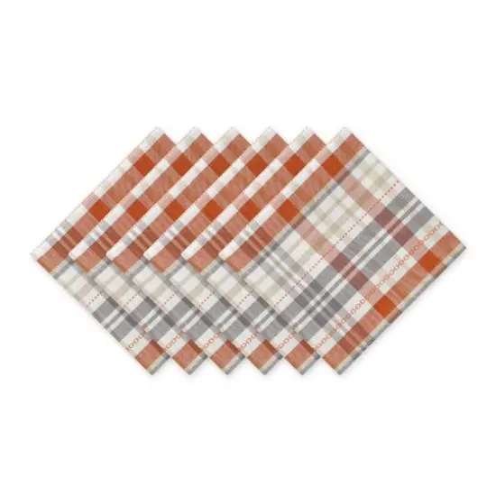 DII&reg; Autumn Afternoon Plaid Dinner Napkins, 6ct. {1}