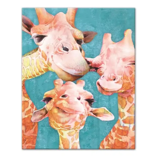 Giraffe Selfie 16" x 20" Canvas Wall Art {1}