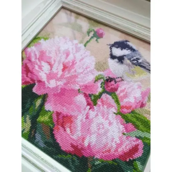 Alisa Titmouse And Peonies Cross Stitch Kit {4}