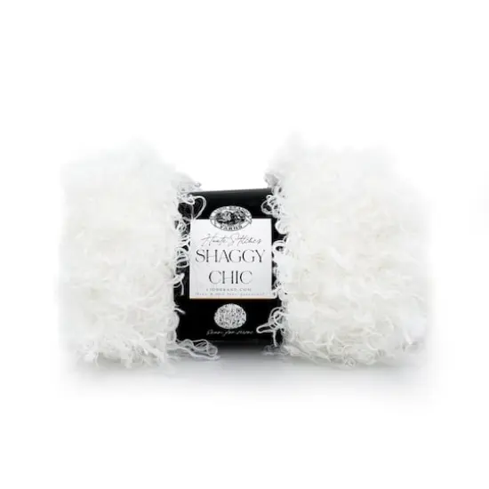 Lion Brand&reg; Haute Stitches Shaggy Chic Yarn Snow {1}