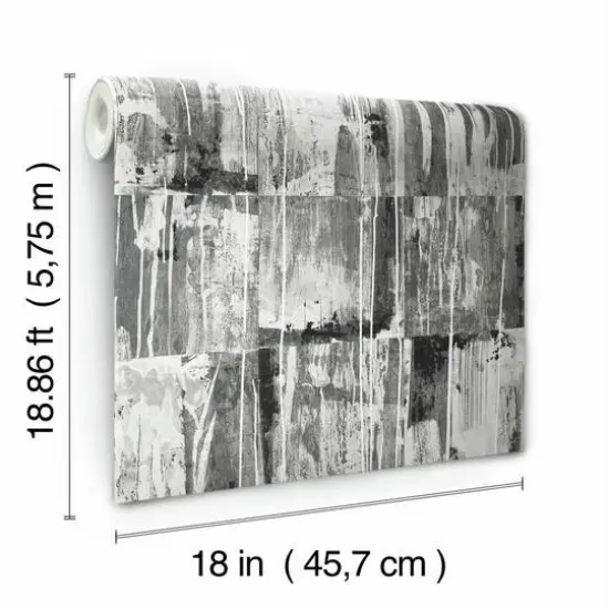 RoomMates Washout Peel & Stick Wallpaper Black/White {9}