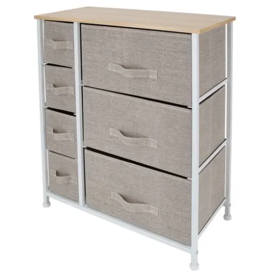 Simplify 7 Drawer Storage Dresser Beige {7}