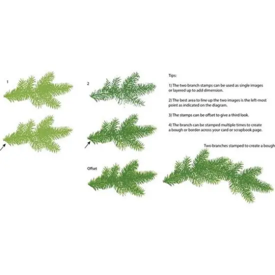 Avery Elle Layered Pine Clear Stamp Set {3}