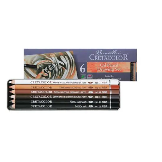 Cretacolor Oil Pencil Drawing Tin Box Set {3}