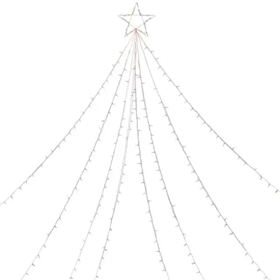 12ft. Clear Lighted Christmas Tree Decoration {4}