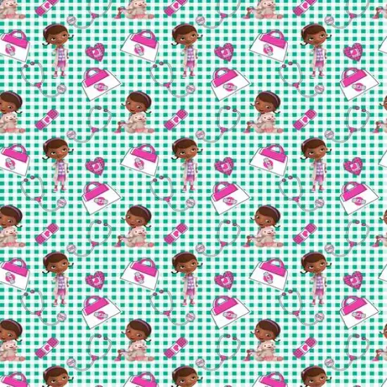 Disney&reg; Doc McStuffins Plaid Cotton Fabric {3}