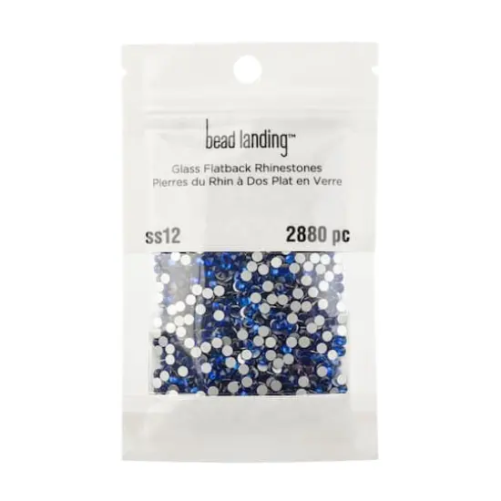 SS12 Glass Flatback Rhinestones by Bead Landing™ Sapphire {4}