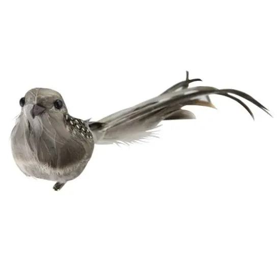 24" Brown & Gray Clip-On Bird Ornament {6}