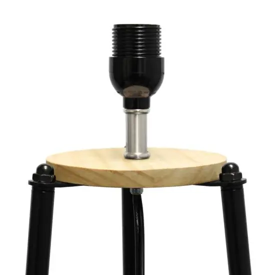 Simple Designs 62.5" Tripod 3 Tier Floor Lamp Light Wood {8}