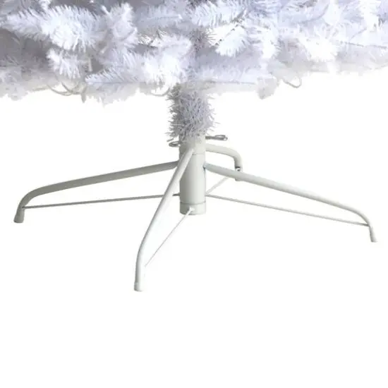 9ft. Pre-Lit Slim White Artificial Christmas Tree, Warm White LED Lights {7}