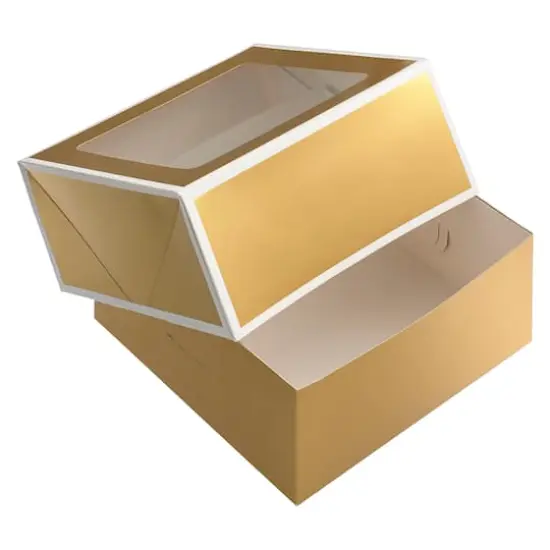 Gold Treat Boxes with White Trim By Celebrate It&reg; {4}